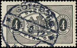 SUÈDE / SWEDEN / SVERIGE - 1912 - " GÖTEBORG " (Type 45) On Mi.D2Bb 4 öre GREY-BLACK OFFICIAL - Used Stamps