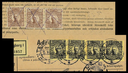 SUÈDE / SWEDEN / SVERIGE - 1914 - " HÄLSINGBORG 1 " Ds On Facit 77 (x4), +3x N°88 - Used Stamps