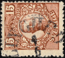 SUÈDE / SWEDEN / SVERIGE - 192? - " LINGHED " Ds On Facit 84 15ö Brown - Used Stamps