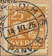 SUÈDE / SWEDEN / SVERIGE - 1925 - " STOCKHOLM 16 / PANV. B " Cds Mi.130 / Facit 147 - Oblitérés