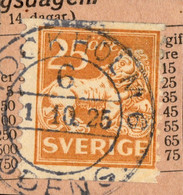 SUÈDE / SWEDEN / SVERIGE - 1925 - " STOCKHOLM 6 ODENG. " Cds On Mi.130 / Facit 147 - Used Stamps