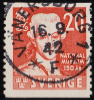 SUÈDE / SWEDEN / SVERIGE - 1942 - " VÄNERSBORG 1 * F * "  Ds On Facit 338A 20ö Red - Oblitérés