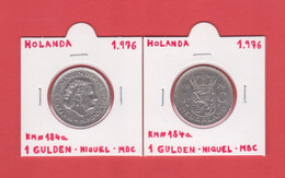 HOLANDA  1 GULDEN 1.976  NIQUEL   KM#184a   VF/MBC   T-DL-12.716 - Altri & Non Classificati