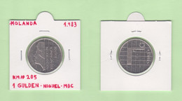 HOLANDA  1 GULDEN 1.983  NIQUEL   KM#205   VF/MBC   DL-12.720 - Sonstige & Ohne Zuordnung