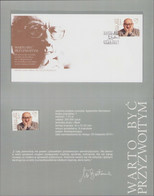 Poland 2015 Booklet, It Is Worth Being Decent Wladyslaw Bartoszewski Historian Publicist Journalist, FDC + Stamp MNH** - Markenheftchen