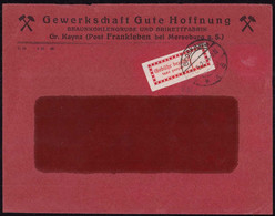Gest., Brief DR Notmaßnahmen 1923 Gebühr Bezahlt, Geschäftsbrief Stempel Großkayna 7.9.23, Selten! - Altri & Non Classificati
