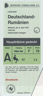 6 Stck. Eintrittskarte Fußball-Länderspiel Deutschland-Rumänien In Stuttgart 1970, 4xStehplatz 2x Haupttribüne Ehrenkart - Biglietti D'ingresso