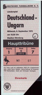 2 Stck. Eintrittskarte Fußball-Länderspiel Deutschland-Ungarn In Nürnberg 1970 - Biglietti D'ingresso