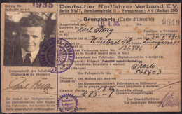 Grenzkarte Deutscher Radfahrerverband Berlin 1935 - Documenti Storici
