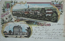 LITHO Gruss Aus WETZIKON Post Gel. 1898 V. Ober-Wetzikon - Wetzikon