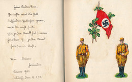Desloch, Poesiealbum 1937, Ca. 20 Beschriebene Seiten Mit Eingeklebten Glanzbildern, Teilweise Nazipropaganda - Non Classificati