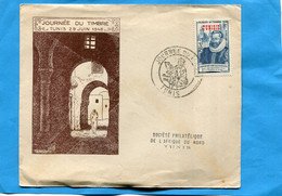 TUNISIE Enveloppe  Officielle Journée Du Timbre 1946- Cachet  TUNIS- Fouquet De La Varane - Altri & Non Classificati