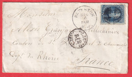 ETATS UNIS USA N°59 PATERSON NEW JERSEY 1880 ST LAURENT DE CHAMOUSSET RHONE FRANCE - Sonstige & Ohne Zuordnung