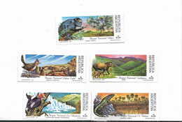 ARGENTINA 1989 NATIONAL PARKS FAUNA WILD ANIMALS MONKEY BIRDS SET OF 5 MINT NH - Otros & Sin Clasificación