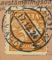 SUÈDE / SWEDEN / SVERIGE - 1924 - " STOCKHOLM 3 / VÄRDE " Cds Mi.130 / Facit 147 - Usati