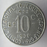 TOULOUSE - 02.09 - Monnaie De Nécessité - 10 Centimes 1922-1930 - Monétaires / De Nécessité