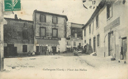 / CPA FRANCE 30 "Gallargues, Place Des Halles" - Gallargues-le-Montueux