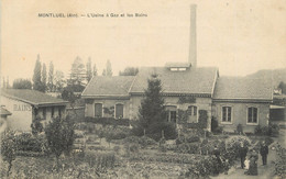 / CPA FRANCE 01 "Montluel, L'usine à Gaz Et Les Bains" - Montluel