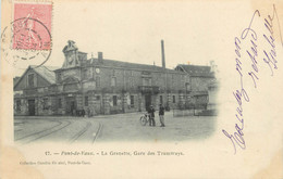 / CPA FRANCE 01 "Pont De Vaux, La Grenette, Gare Des Tramways" - Pont-de-Vaux