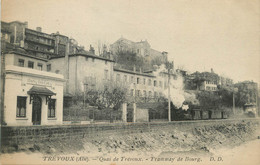 / CPA FRANCE 01 "Trévoux, Quai  De  Trévoux" / TRAMWAY - Trévoux