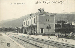 / CPA FRANCE 01 "Gex, La Gare" - Gex