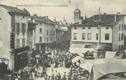 / CPA FRANCE 01 "Montluel, La Place Carnot Un Jour De Marché" - Montluel