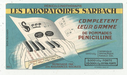 Buvard , Produits Pharmaceutiques, POMMADES PENICILLINE , LES LABORATOIRES SARBACH , Frais Fr 1.75 E - Chemist's