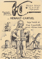 Rare Cpm Publicitaire Transport Henault-Cantuelà Auneau Pour Le Festival De L'épouventail à Béville Le 26 Mai 1991 - Other Municipalities