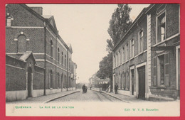 Quiévrain - La Rue De La Station  - 1907 ( Voir Verso ) - Quiévrain