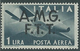 1947 TRIESTE A POSTA AEREA DEMOCRATICA 1 LIRA MNH ** - RE22-2 - Luftpost