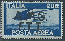 1947 TRIESTE A POSTA AEREA DEMOCRATICA 2 LIRE MNH ** - RE22-3 - Airmail