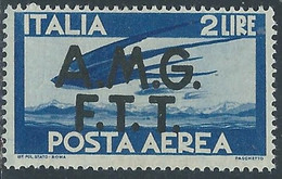 1947 TRIESTE A POSTA AEREA DEMOCRATICA 2 LIRE MNH ** - RE22-4 - Posta Aerea