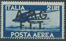 1947 TRIESTE A POSTA AEREA DEMOCRATICA 2 LIRE MNH ** - RE22-6 - Posta Aerea