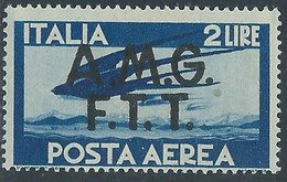1947 TRIESTE A POSTA AEREA DEMOCRATICA 2 LIRE MNH ** - RE22-6 - Poste Aérienne