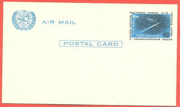 United Nations 1963. Postcard. Airmail. - Amérique Du Nord