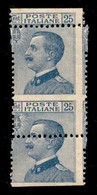 REGNO - Vittorio Emanuele III - 1908 - 25 Cent Michetti (83mea Varietà) Con Dentellatura Orizzontale Molto Spostata E Gr - Sonstige & Ohne Zuordnung