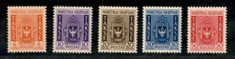 OCCUPAZIONI II GUERRA MONDIALE - Albania - Segnatasse - 1940 - Stemma (1/5) - Serie Completa - Gomma Originale (500) - Sonstige & Ohne Zuordnung