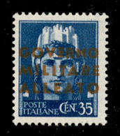 OCCUPAZIONI STRANIERE DI TERRITORI ITALIANI - Occupazione Anglo-Americana - Napoli - 1943 - 35 Cent Imperiale (11B) - So - Autres & Non Classés