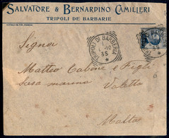 UFFICI POSTALI ALL'ESTERO - Levante - Tripoli Di Barberia - 25 Cent (6) Su Busta Per Malta Del 1.4.10 - Sonstige & Ohne Zuordnung