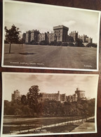 2 CPSM, WINDSOR CASTLE  ,éd VALENTINE & Sons, "from Home Park " " South Front", Non écrites Royaume Uni - Windsor Castle