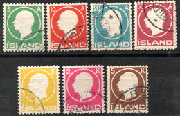 138.ICELAND,ISLAND.1912 Y.T. 68-74,SC.92-98 - Usados