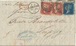 GB 1871 QV DIFFERENT PLATES 1 D Red Pl.129 (TN) And Pl.131 (ID), 2 D Pl.13 (TF) - Cartas & Documentos