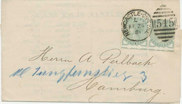 GB 1881 QV Half Penny Pale Green Multiple Postage Duplex NEWCASTLE-ON-TYNE - 545 - Covers & Documents