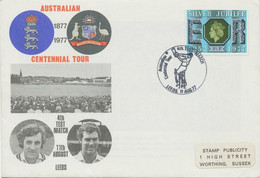 GB SPECIAL EVENT POSTMARKS AUSTRALIAN CENTENNIAL TOUR 4th TEST MATCH LEEDS, 11.8.1977​ Including Two Rare Postcards - Marcofilie