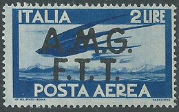 1947 TRIESTE A POSTA AEREA DEMOCRATICA 2 LIRE MH * - RE21-5 - Luftpost