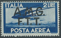 1947 TRIESTE A POSTA AEREA DEMOCRATICA 2 LIRE MNH ** - RE2-7 - Poste Aérienne