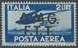 1947 TRIESTE A POSTA AEREA DEMOCRATICA 2 LIRE MNH ** - RE2-8 - Luftpost