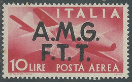 1947 TRIESTE A POSTA AEREA DEMOCRATICA 10 LIRE MNH ** - RE21-10 - Posta Aerea