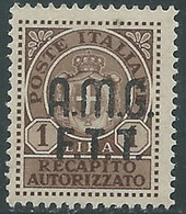 1947 TRIESTE A RECAPITO AUTORIZZATO 1 LIRA MNH ** - RE5-10 - Posta Espresso