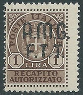 1947 TRIESTE A RECAPITO AUTORIZZATO 1 LIRA MNH ** - RE20-3 - Express Mail